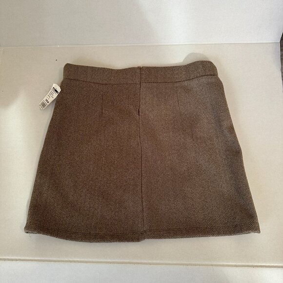 Women's Mini Skirt Polyester Light Brown Khaki - Picture 7 of 10